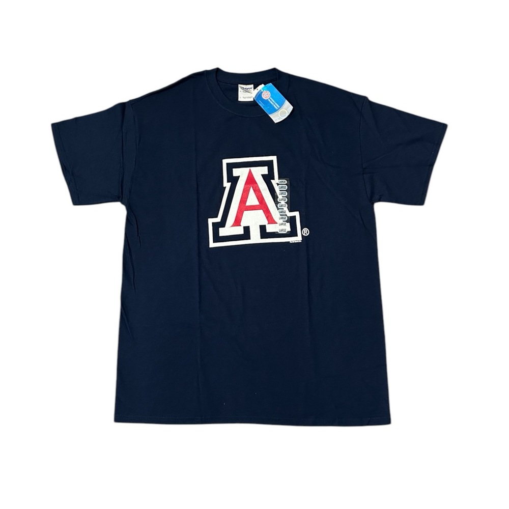 Arizona Wildcats Navy Blue Primary Team Logo Short Sleeve Shirt Men’s Large NWT